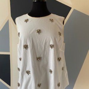 J Crew Bejeweled Top